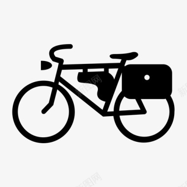 老式自行车自行车骑行图标图标