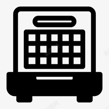 华夫饼华夫饼电器烹饪图标图标