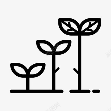 生长自然生态与环境图标图标