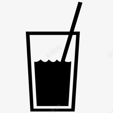 水杯饮用水玻璃杯图标图标