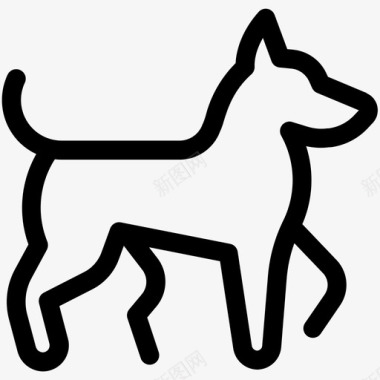 狗狗散步图标图标
