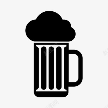一杯热水啤酒杯子饮料图标图标