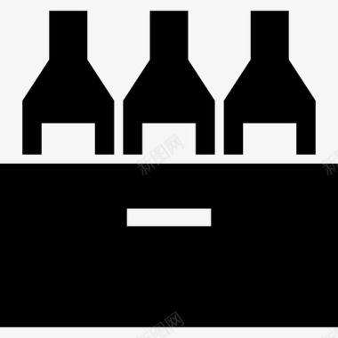 酒瓶酒类酒箱图标图标