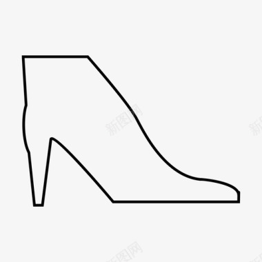 高跟鞋女式鞋女式时装图标图标