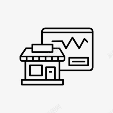 销售报告图表电子商务图标图标