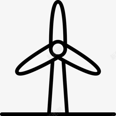 旋转风力发电电力能源图标图标