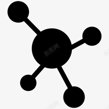 生物人体分子原子化学结构图标图标