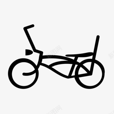 大小轮子自行车低骑自行车自行车骑行图标图标