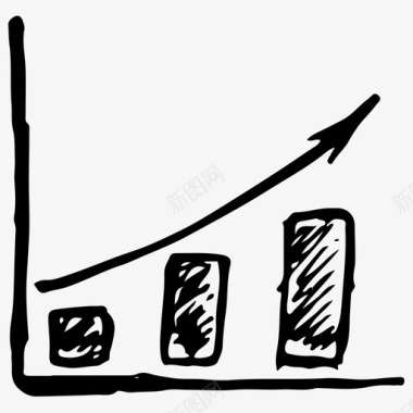 素描狼图表业务办公室图标图标