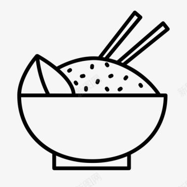 白米皮儿大米亚洲食品中国食品图标图标