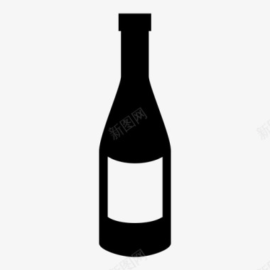 白葡萄酒瓶标签食品图标图标