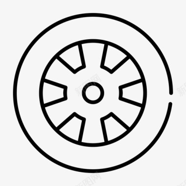 轮胎赛车轮辋图标图标