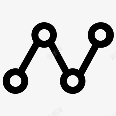 趋势分析线图图标图标