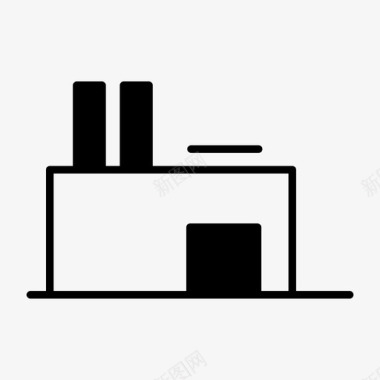 工厂工人矢量建筑物工厂构筑物图标图标