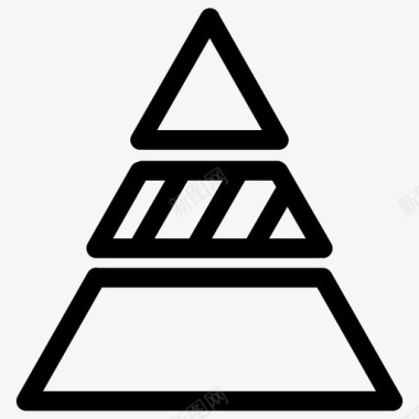 金字塔图三角形图图表轮廓图标图标