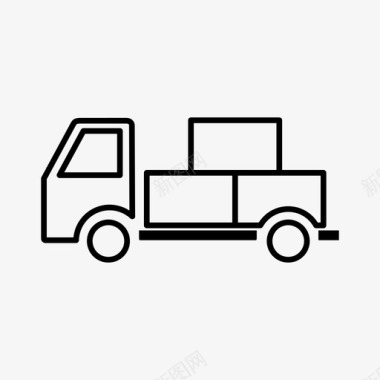 送货箱送货箱送货卡车包装图标图标