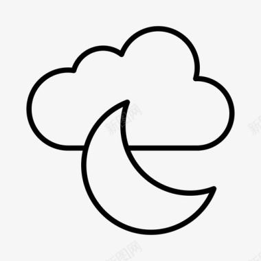 晚上晚上气象局预报图标图标