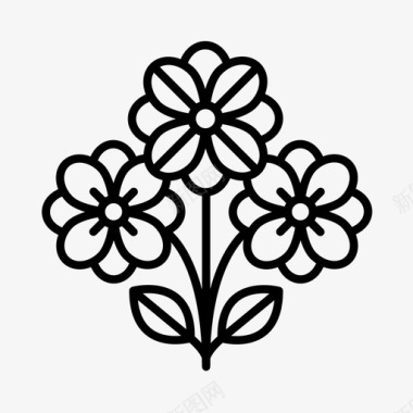 花束花朵新娘图标图标