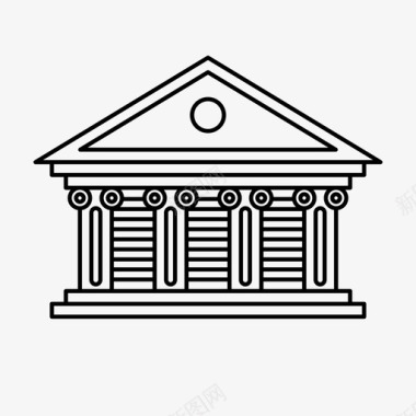 金融机构银行银行大楼现金图标图标