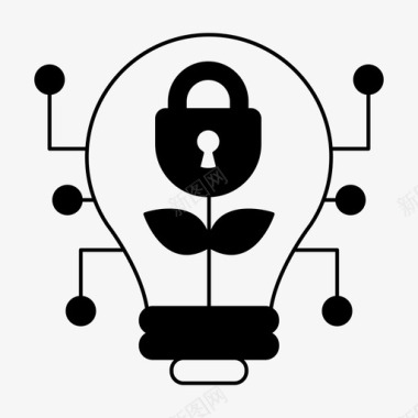 安全理念网络安全加密图标图标