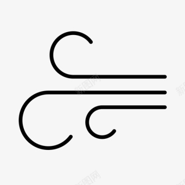 天气气象有风微风气象局图标图标