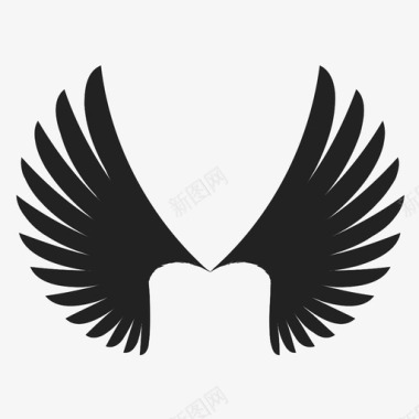 蝙蝠的翅膀标志翅膀飞形图标图标