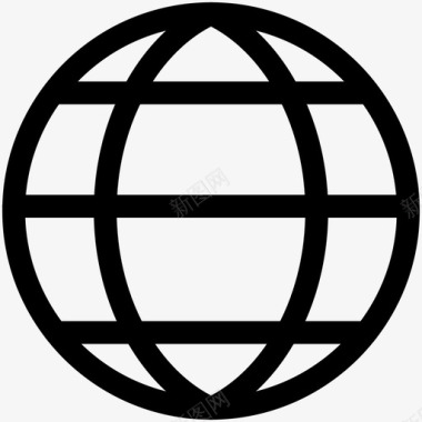 地球网格深色轮廓浏览器地球图标图标