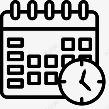 页日历图标日历时钟日期图标图标