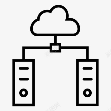 云网络云集线器云服务器图标图标