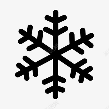 冬天的雪花雪花冷冻图标图标