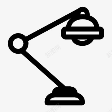 矢量电灯台灯电灯照明灯图标图标