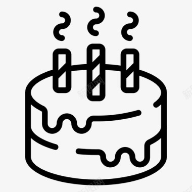 生日的气球蛋糕生日蛋糕孩子图标图标