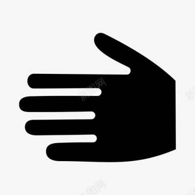 手镣手指五个手指手势图标图标