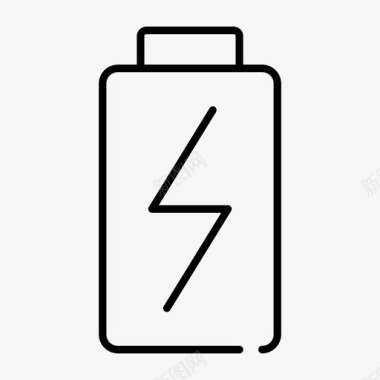 纯色移动电源电池充电能量图标图标
