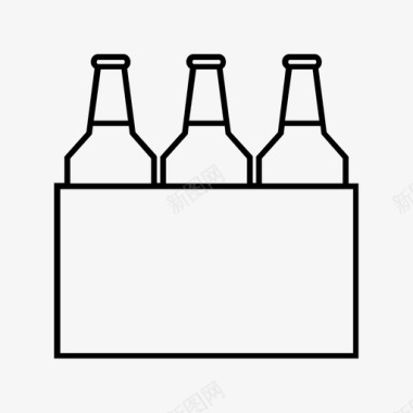 小包装酒瓶啤酒瓶酒精麦芽酒图标图标
