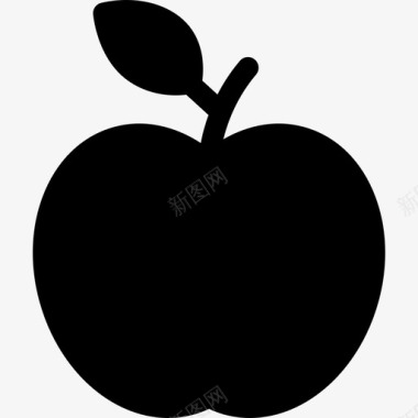 苹果叶食品教育图标图标