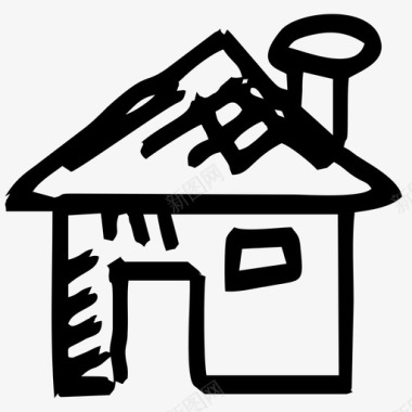 房子家手绘图标图标