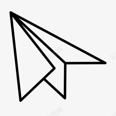 纸飞机折叠发送图标图标