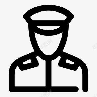 警察警官飞行员图标图标