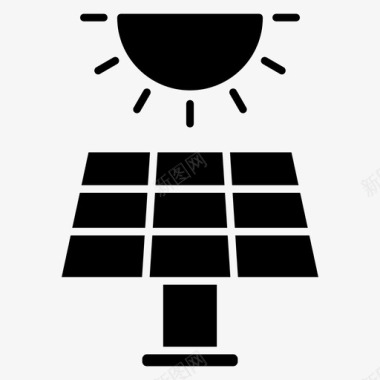 太阳能板太阳能板生态能源图标图标