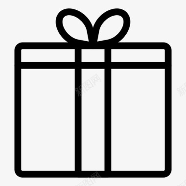 白色礼物盒子礼品银行盒子图标图标