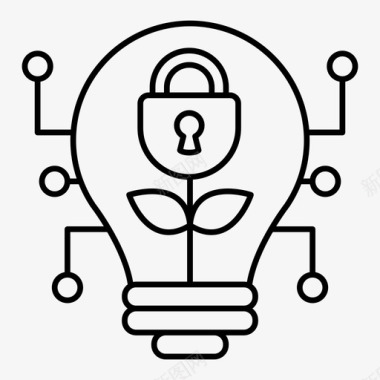 安全理念网络安全加密图标图标