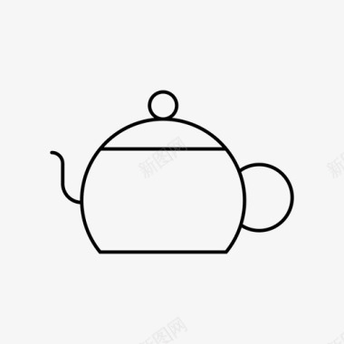 茶壶泡茶图标图标