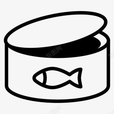 罐头食品猫粮罐头鱼罐头图标图标