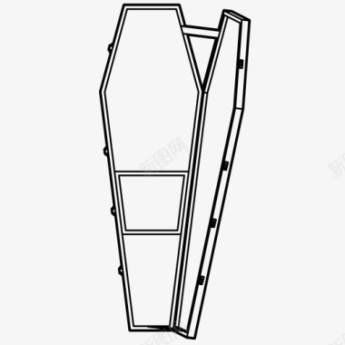 万圣节恐怖电影棺材死亡葬礼图标图标