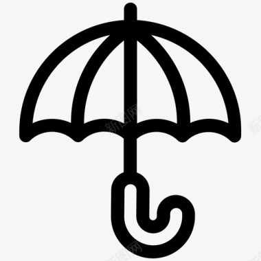 雨伞伞保护购物商业线第二卷图标图标