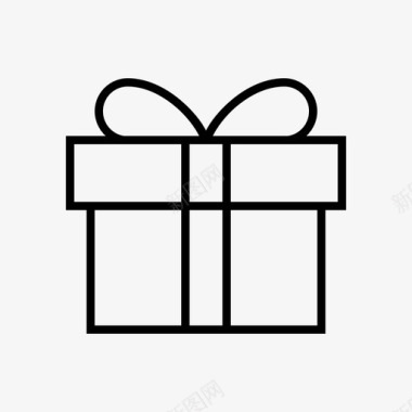 礼物包装飘带礼品庆祝礼品盒图标图标