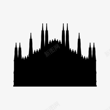 天主教教堂米兰大教堂天主教纪念碑图标图标