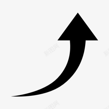 箭头增长曲线箭头增加图标图标