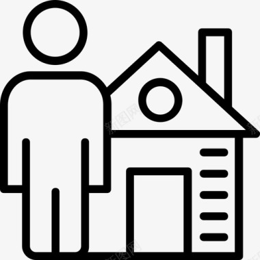 房地产图标矢量图房东房主业主图标图标